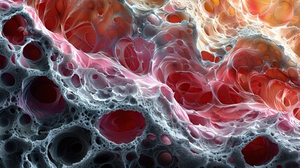 The microscopic image of tendon fibers shows their parallel alignment, vital for enduring the large forces generated during muscle contractions.