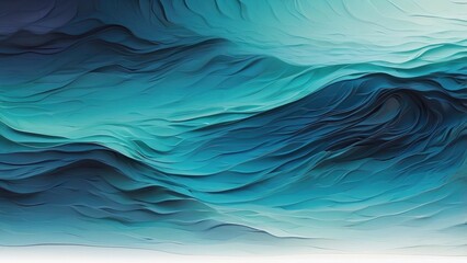 Fototapeta premium Smooth gradient from turquoise to deep blue, cool and calming.-