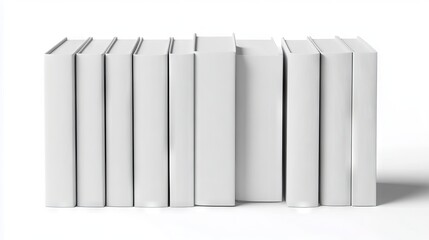 A stack of white books sitting on top of each other