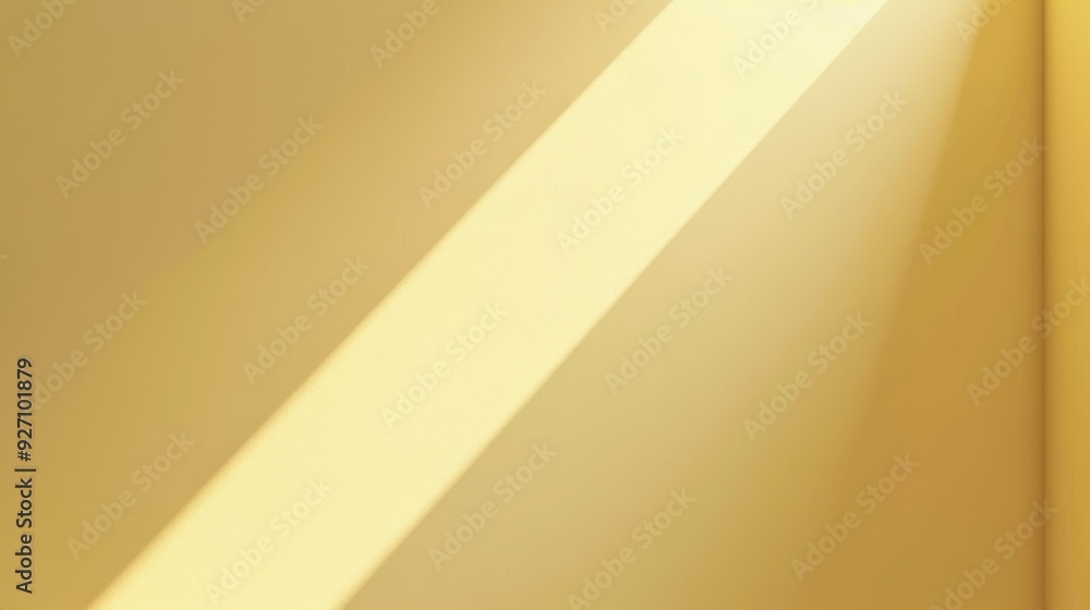 Poster a diagonal beam of sunlight illuminates a beige wall, creating a soft, warm glow. the light casts a 