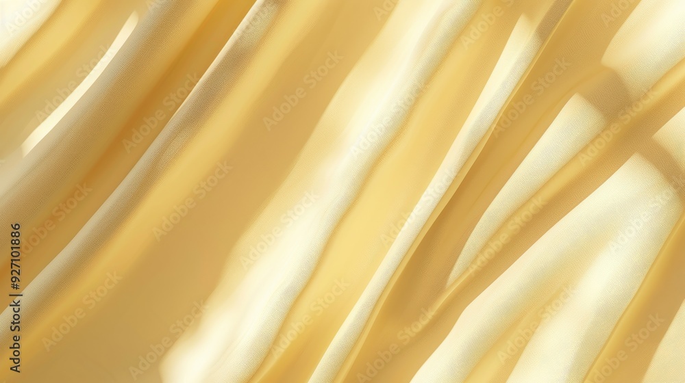 Poster The image shows a close-up of a repeating pattern of golden lines with various tones, forming a diagonal design. The lines are slightly blurred, creating a smooth and soft texture.