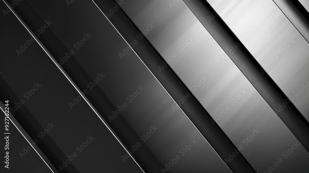 Aufkleber A close-up shot of a modern abstract pattern featuring intersecting silver and black lines, creating a visually interesting contrast. The lines are arranged in a diagonal direction, with the silver li