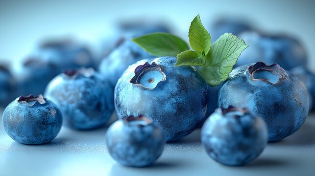 blueberries on a branch  photography images
