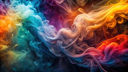 Fototapeta premium Abstract background of swirling smokey colors, smokey, colors, abstract, background, artistic, texture, haze, misty