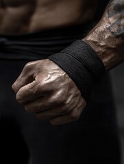 Person holding wrist