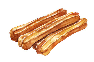 Delicious churros with golden brown exterior, evoking sense of warmth and indulgence. Perfect for dessert lovers!