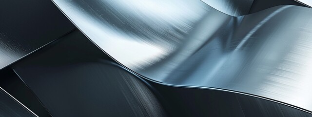 Banner illustration with metal texture.