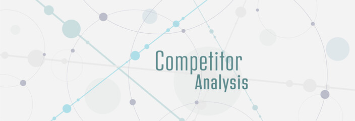 Obraz premium competitor analysis text on white background