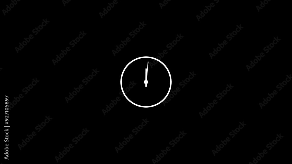 Aufkleber clock counting down 24 hour day fast speed. clock time lapse uhd 4k animation.