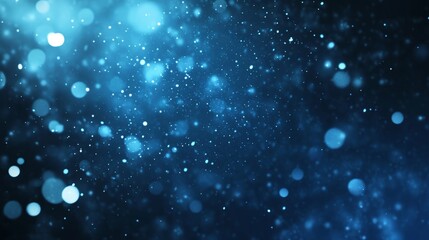 Fototapeta premium Dark blue and glow particle abstract background.
