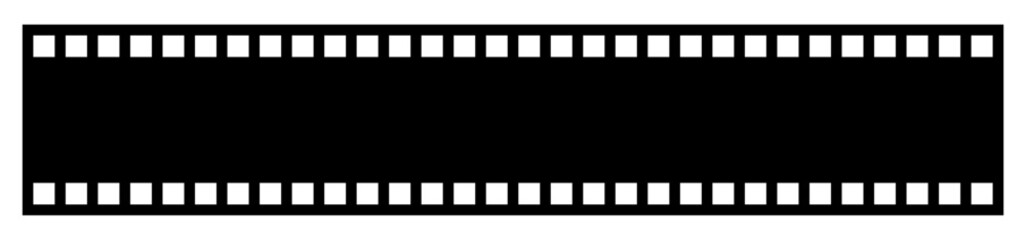 Film strip on white background
