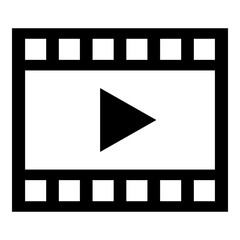 Obraz premium Cinema film strip icon isolated on white background