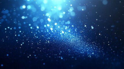 Fototapeta premium Dark blue and glow particle abstract background.