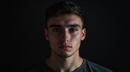 Obraz premium Person on Black Background