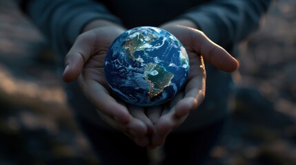 Fototapeta premium Holding the World in Our Hands