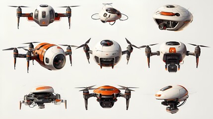  A collection of various drones in multiple colors