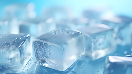 Obraz premium Ice cubes, cool summer background