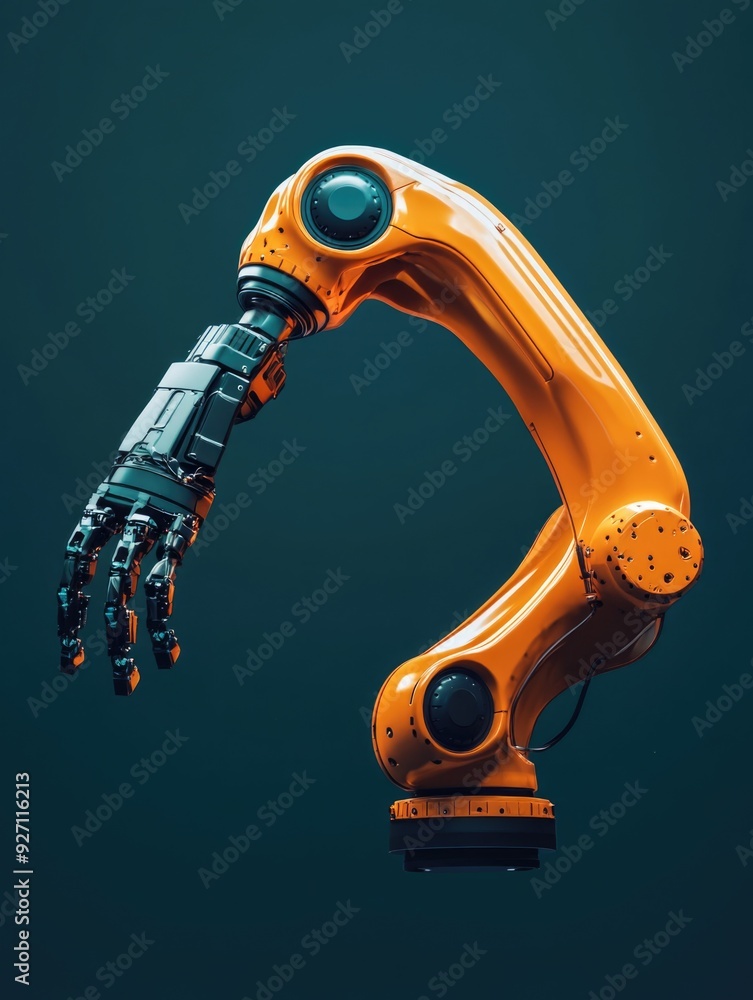 Canvas Prints robot arm holding metal