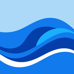 abstract blue wave