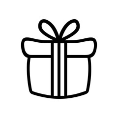 Gift box hand draw outline icon