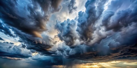 Obraz premium Dramatic sky with storm clouds, stormy, dramatic, clouds, dark, weather, atmosphere, ominous, overcast, sky