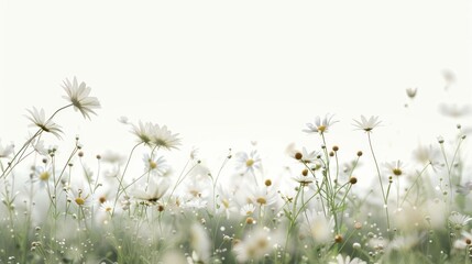 White Daisies in a Field of Green
