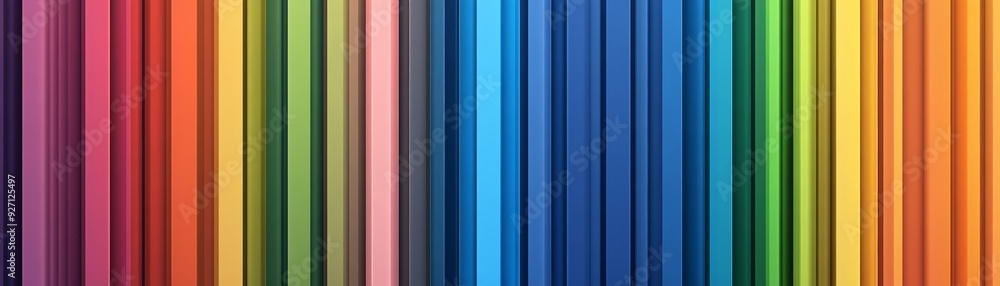 Poster vibrant image of vertical colorful stripes in various hues, creating a striking and modern multicolo