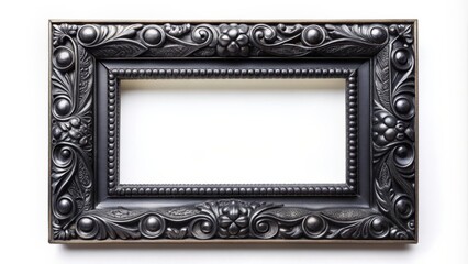Close-up of a stylish black frame, black, frame, picture, border, art, design, decoration, interior, gallery, display, wooden
