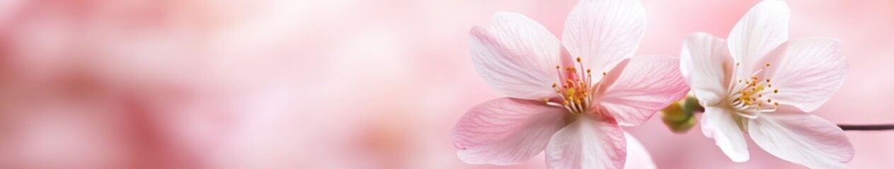 Delicate pastel flowers blooming in a soft and serene garden setting