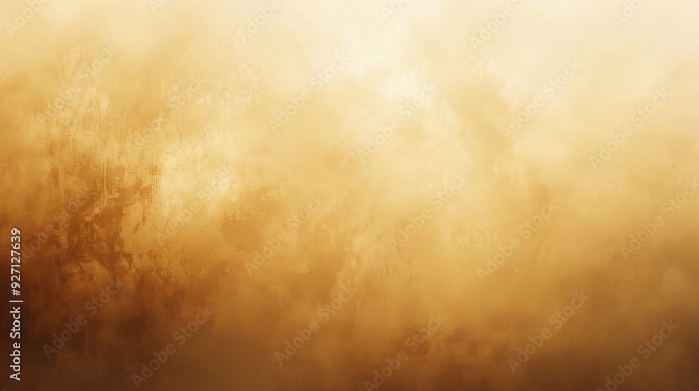 Poster A soft, hazy background with a golden hue and a blurred texture. The image is dominated by a smooth gradient of yellow and brown, creating a sense of depth and warmth.