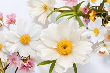 Fototapeta premium white and Pink flowers background