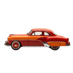 Fototapeta premium Classic American Car Side View Illustration