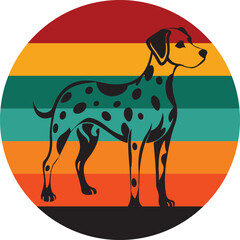 Illustration of a Dalmatian Dog Silhouette vector art