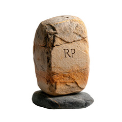 Engraved Stone with Initials RP