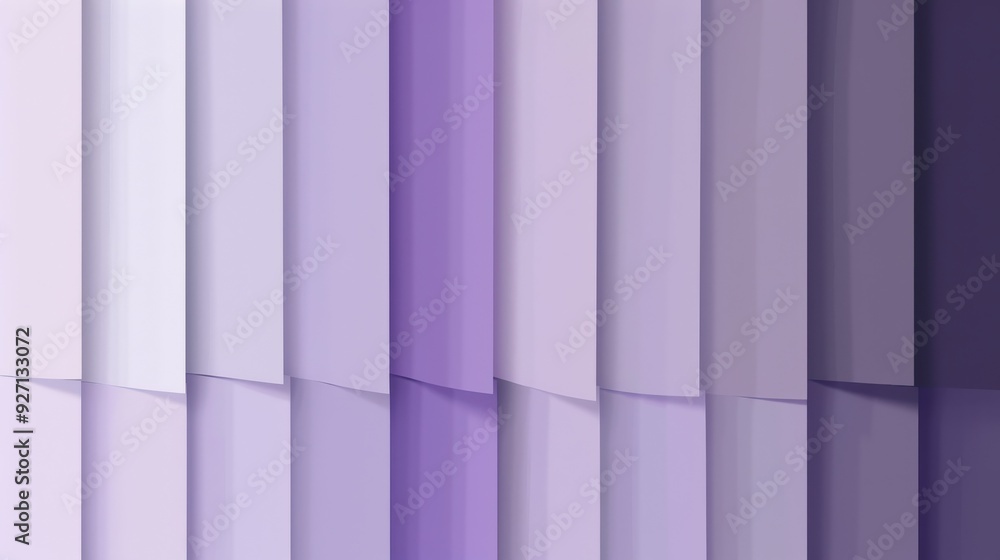 Poster A close-up of an abstract pattern featuring vertical stripes of varying shades of purple and white. The stripes are arranged in a layered, staggered fashion, creating a sense of depth and movement.