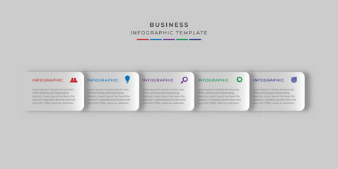 Infographic template business concept with step