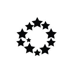 Obraz premium Sparkling Stars, Sparkle silhouette, Star clipart, Sparkle vector illustration
