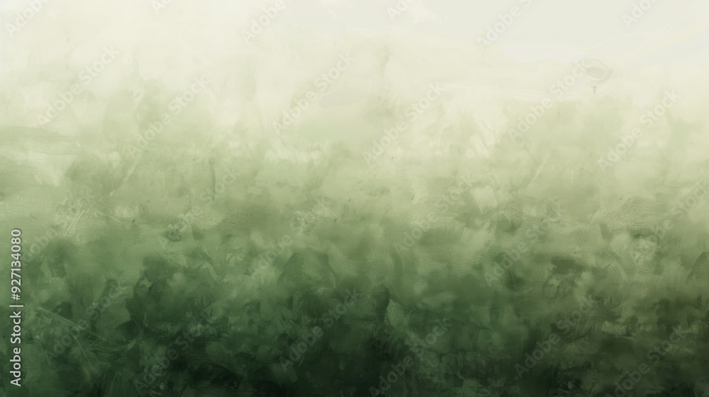 Poster a digital painting of an abstract green watercolor background. the bottom of the image is a deep gre