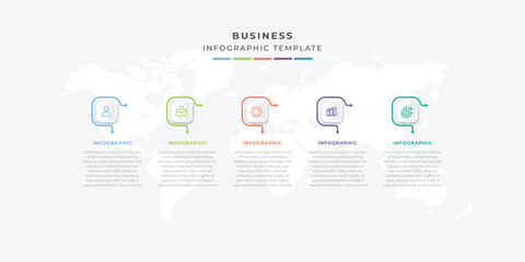 Business infographic template with step or option design