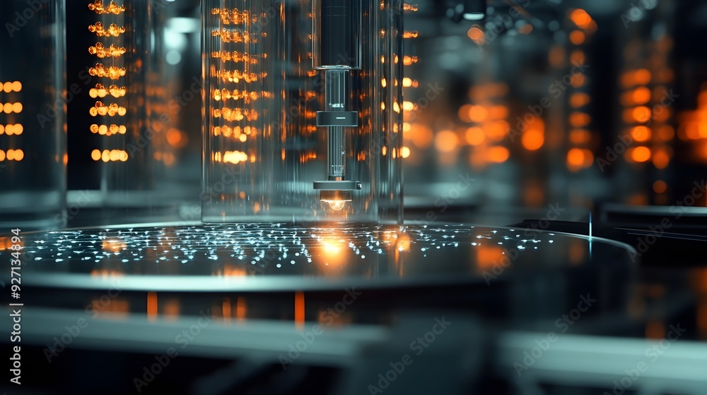 Aufkleber precise experiment requiring accurate measurement of chemical precursors in lab setup