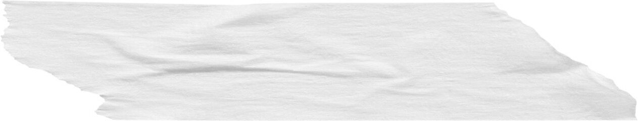 Obraz premium White adhesive paper tape isolated on white background