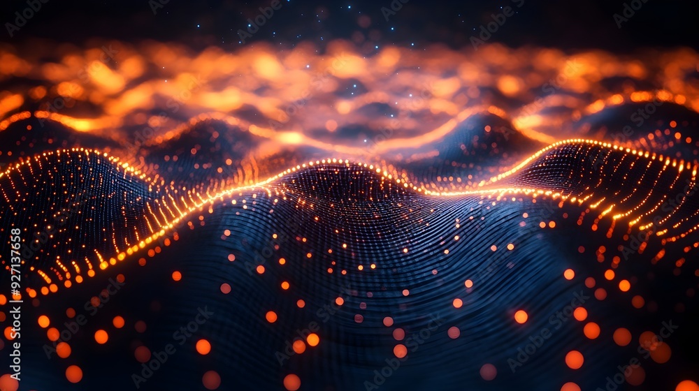 Poster modern network grid showcasing communication and technology essence in sleek 3d rendering