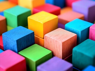 Obraz premium Colorful SWOT Analysis Blocks Representing Business Strengths and Weaknesses