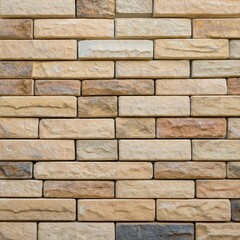 Obraz premium Beige Ziegelstein Textur Vollflächig