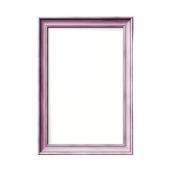 Fototapeta premium A simple purple picture frame isolated on a black background.