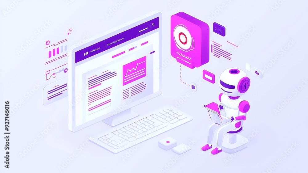 Poster ai revolution in business, exploring how artificial intelligence enhances efficiency, automates task
