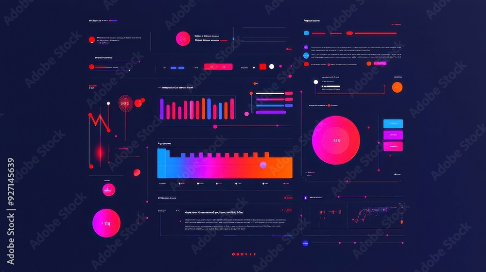 Poster algorithm flowchart in wide format, set against a deep navy backdrop, showcasing interconnected proc