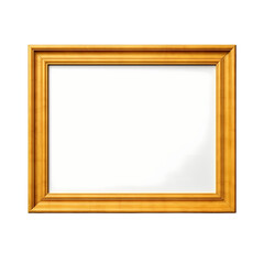 A simple, elegant wooden frame isolated on a black background.