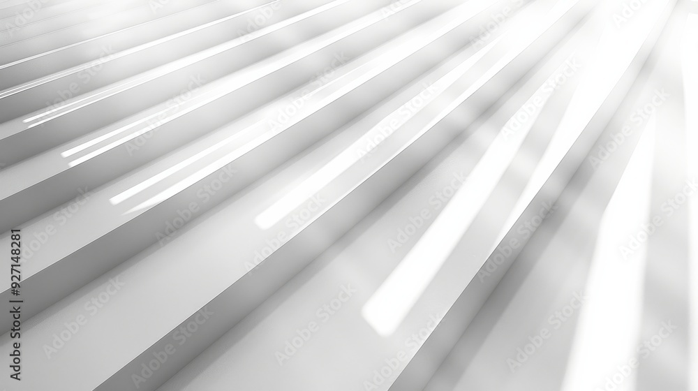 Aufkleber a close-up image of a set of white staircase steps, with bright sunlight shining down from above, ca