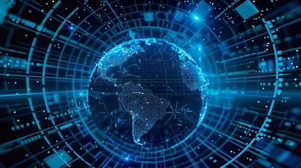 Fototapeta premium Business Logistics concept, Global business connection technology interface global partner connection of Container Cargo freight ship for Logistic Import Export background, internet of things